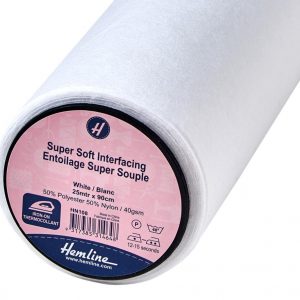 Interfacing: Super-Soft: Iron-on: 25m x 90cm: White