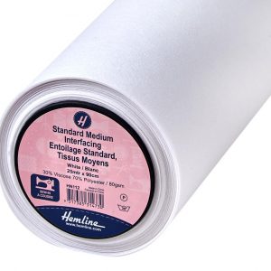 Interfacing: Standard: Medium: Sew-in: 25m x 90cm: White