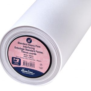 Interfacing: Standard: Heavy-Firm: Sew-in: 25m x 90cm: White