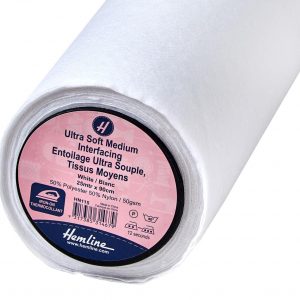 Interfacing: Ultra-Soft: Medium: Iron-on: 25m x 90cm: White
