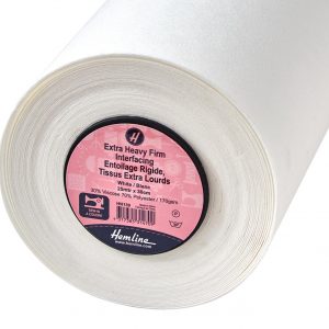 Interfacing: Extra-Heavy: Firm: Sew-in: 25m x 30cm: White