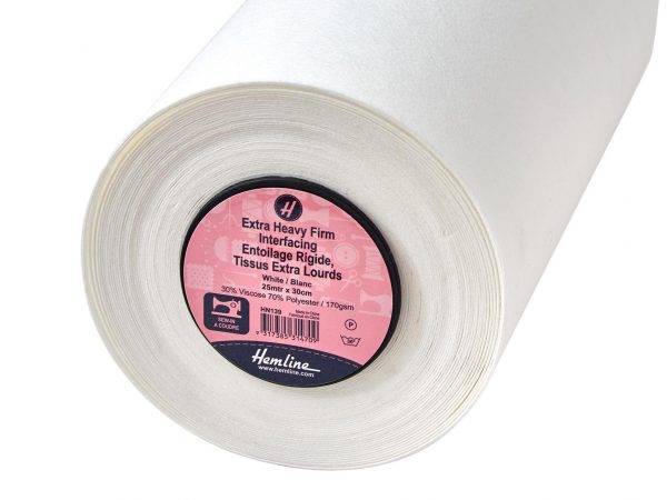 HN139 Interfacing: Extra-Heavy: Firm: Sew-in: 25m x 30cm: White