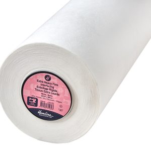 Interfacing: Extra-Heavy: Firm: Sew-in: 25m x 90cm: White