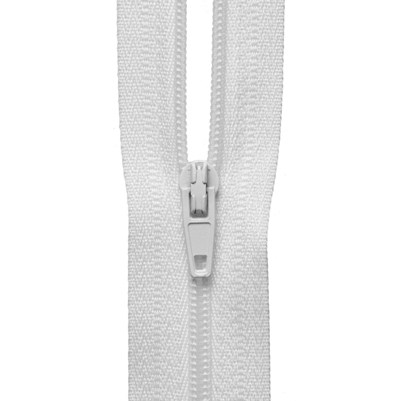 Zip: Nylon: White: 10m