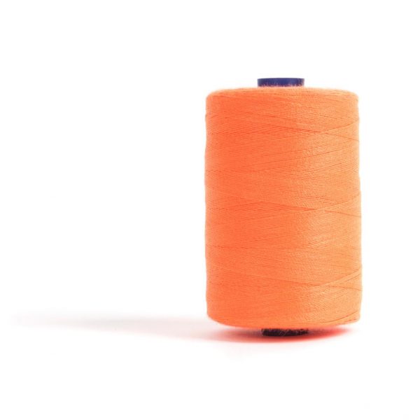 Sewing and Overlocking Thread: 5 x 1000m: Fluorescent Orange
