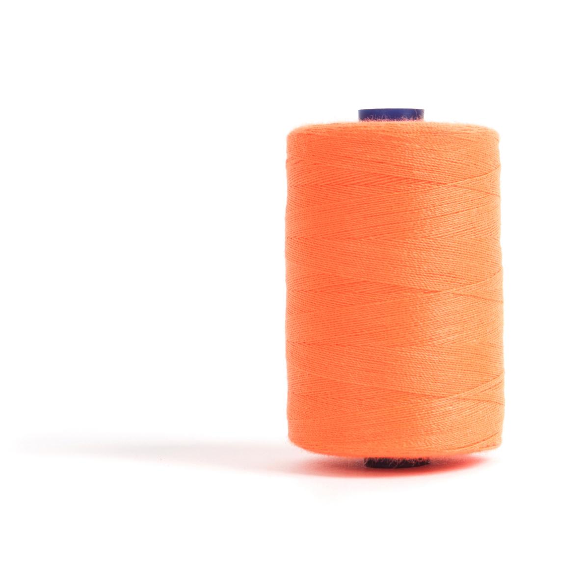 Sewing and Overlocking Thread: 5 x 1000m: Fluorescent Orange