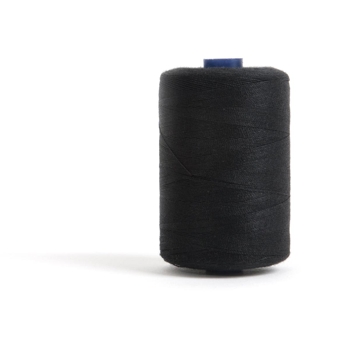 Sewing and Overlocking Thread: 5 x 1,000m: Black