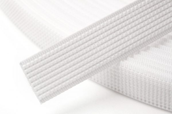 N4331 W Polyester Boning: Uncovered: 40m x 12mm: White