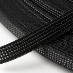 N4332 B Polyester Boning: Uncovered: 40m x 8mm: Black