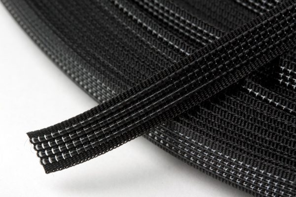 N4332 B Polyester Boning: Uncovered: 40m x 8mm: Black