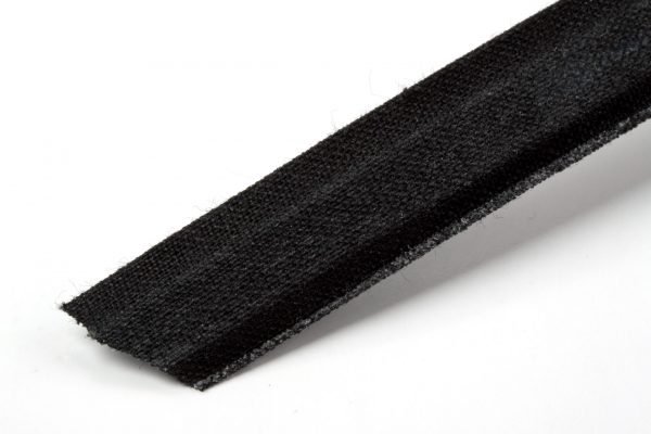 Polyester Boning: Cotton Covered: 20m x 12mm: Black