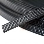 N4431 8 B Polyester Boning: Uncovered: 40m x 8mm: Black