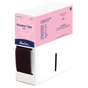 Iron-On Mending Tape: 25m x 35mm: Black