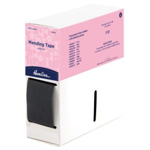 Iron-On Mending Tape: 25m x 35mm: Dark Grey