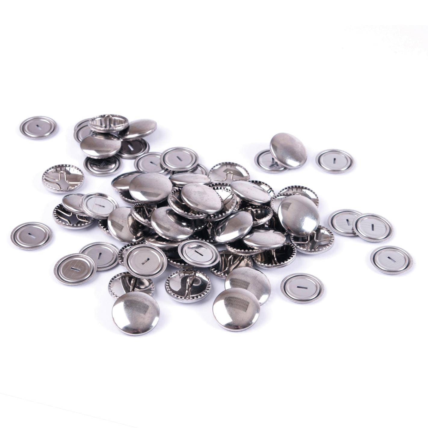 Buttons: Self Cover: 22mm: Metal Top: Bulk: 100 Pieces