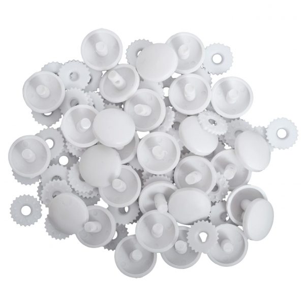 Buttons: Self Cover: 11mm: Nylon: Bulk: 100 Pieces