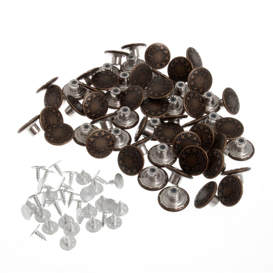 Buttons: Jeans: 16mm: Bronze: Bulk: 288 Pieces