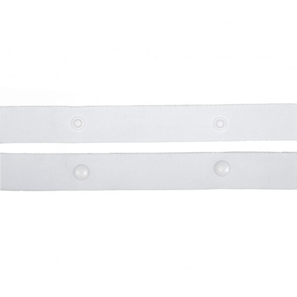 Snap Fastener Tape: 25m x 25mm: White