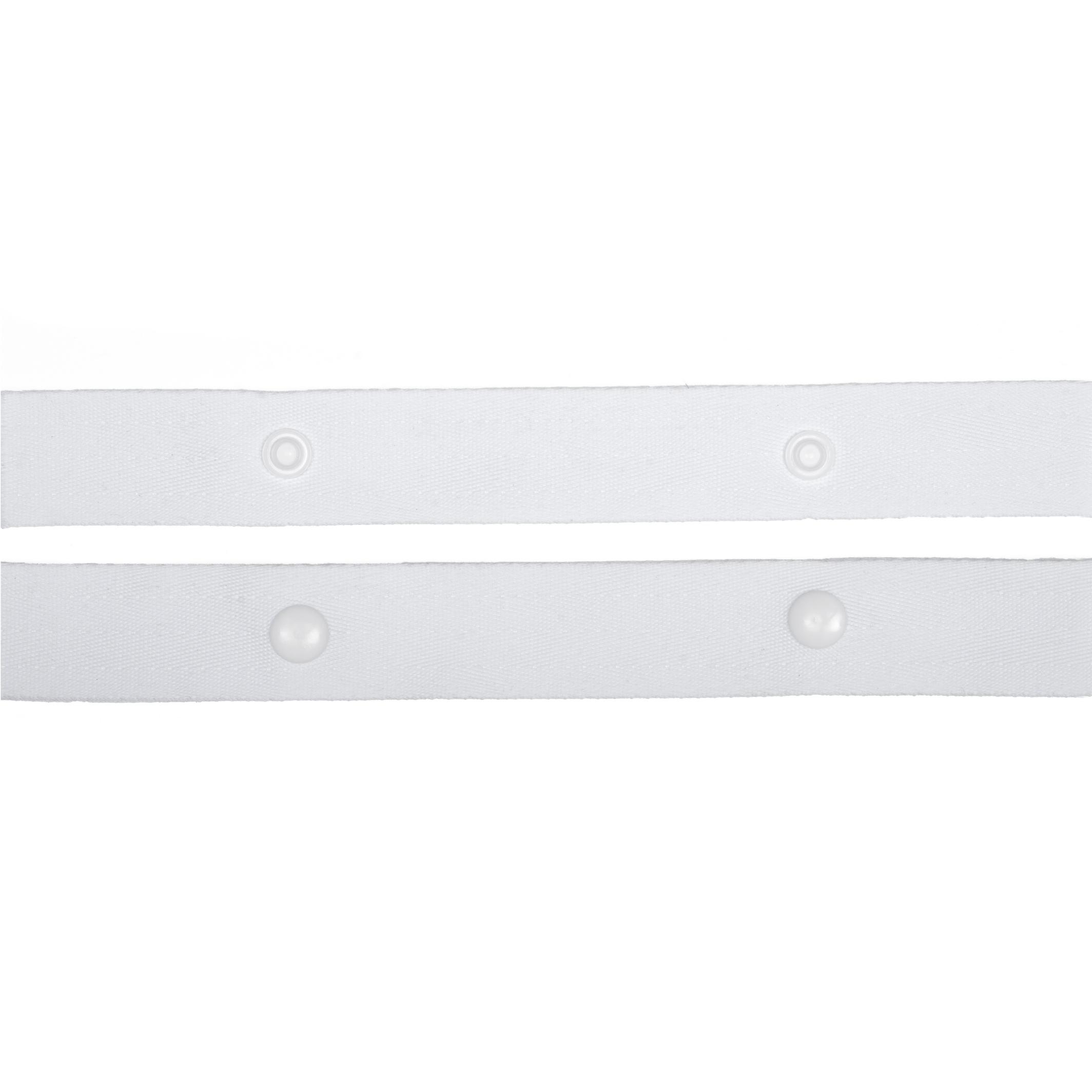 Snap Fastener Tape: 25m x 25mm: White