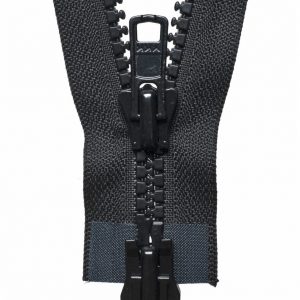Vislon Heavy Two-Way Open End Zip: 66cm: Black