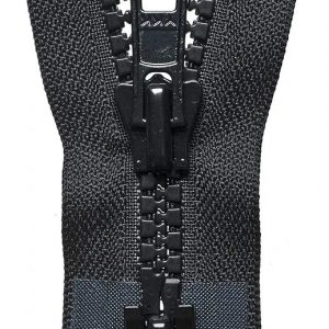 Vislon Heavyweight Open End Zip: 76cm: Black