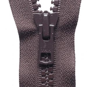 Vislon Heavyweight Open End Zip: 76cm: Brown