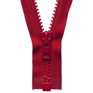 Vislon Heavyweight Open End Zip: 76cm: Red