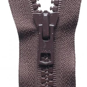 Vislon Heavyweight Open End Zip: 66cm: Brown