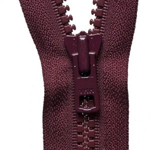 Vislon Heavyweight Open End Zip: 66cm: Burgundy