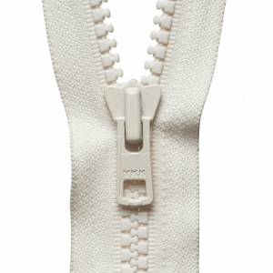 Vislon Heavyweight Open End Zip: 61cm: Light Ecru