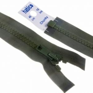 Vislon Heavyweight Open End Zip: 61cm: Khaki