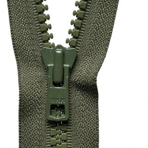 Vislon Heavyweight Open End Zip: 56cm: Khaki
