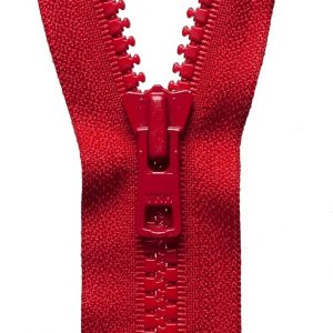 Vislon Heavyweight Open End Zip: 56cm: Red