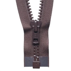 Vislon Heavyweight Open End Zip: 51cm: Brown
