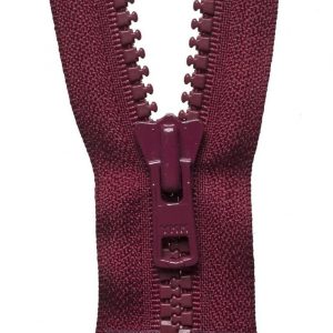 Vislon Heavyweight Open-End Zip: 46cm or 18.11in: Dark Wine
