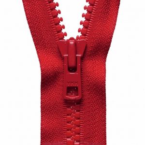 Vislon Heavyweight Open-End Zip: 46cm or 18.11in: Red