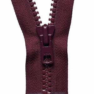 Vislon Heavyweight Open-End Zip: 46cm or 18.11in: Burgundy