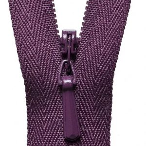 Concealed Zip: 56cm: Damson